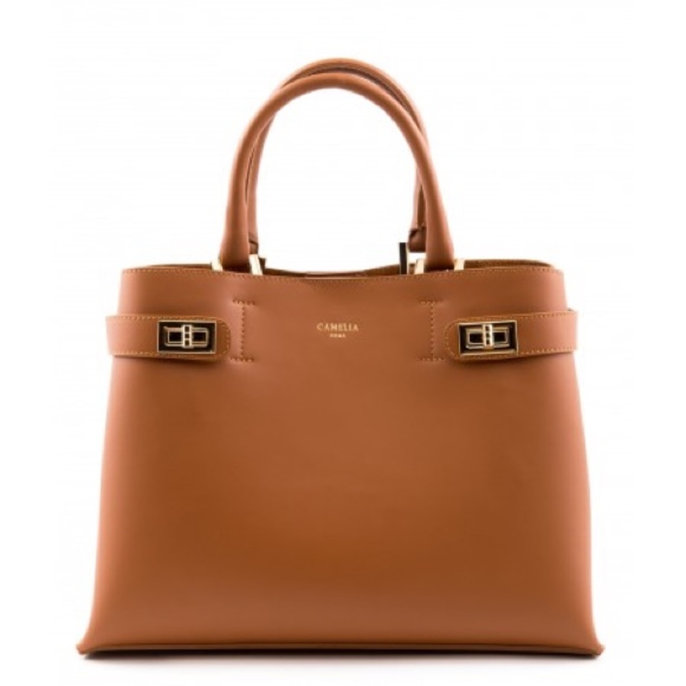Perfect condition - Italian leather Tan handbag!